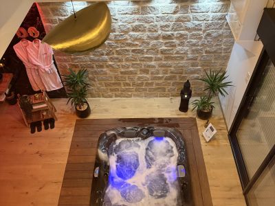 Vue jacuzzi depuis l’étage