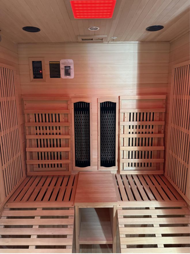 Le sauna de notre espace d&eacute;tente